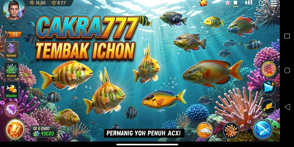 Tampilan aksi seru dalam CAKRA777 dengan beragam ikan untuk ditembak.