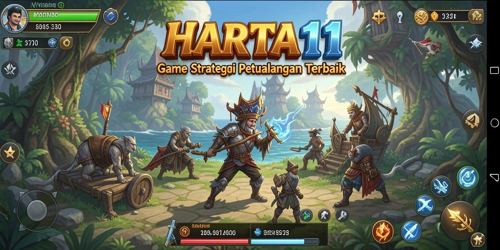 Screenshot gameplay HARTA11 menampilkan pertempuran strategis yang seru.