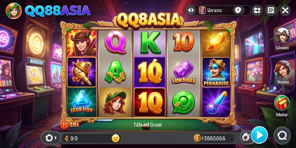 Screenshot utama QQ88ASIA menunjukkan keseruan bermain Slot.