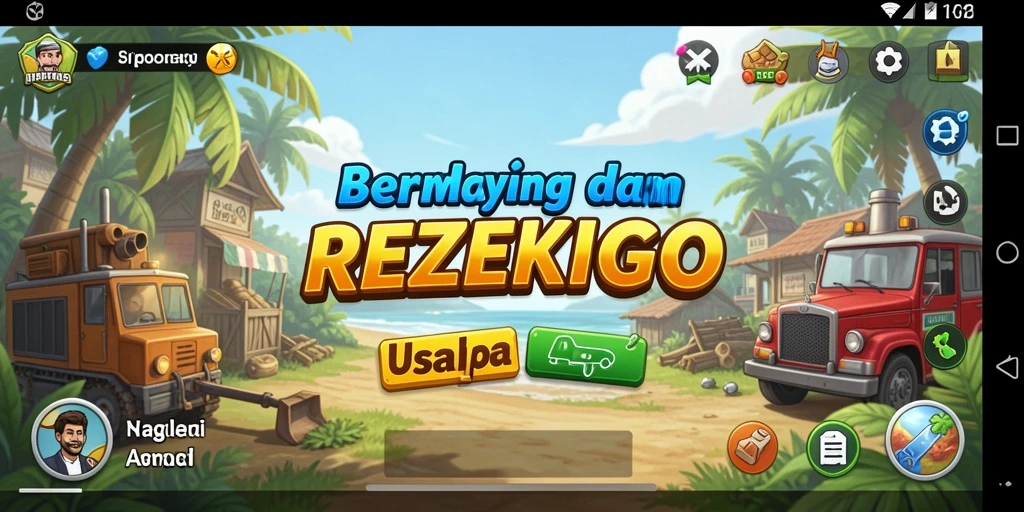 Tampilan gameplay menarik dalam mengelola usaha di REZEKIGO.